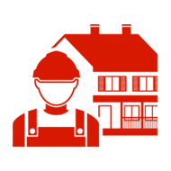 Worker and House Icon